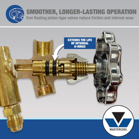 Mastercool 60 inch hoses with 1/4" SAE fittings for flexible secure connections