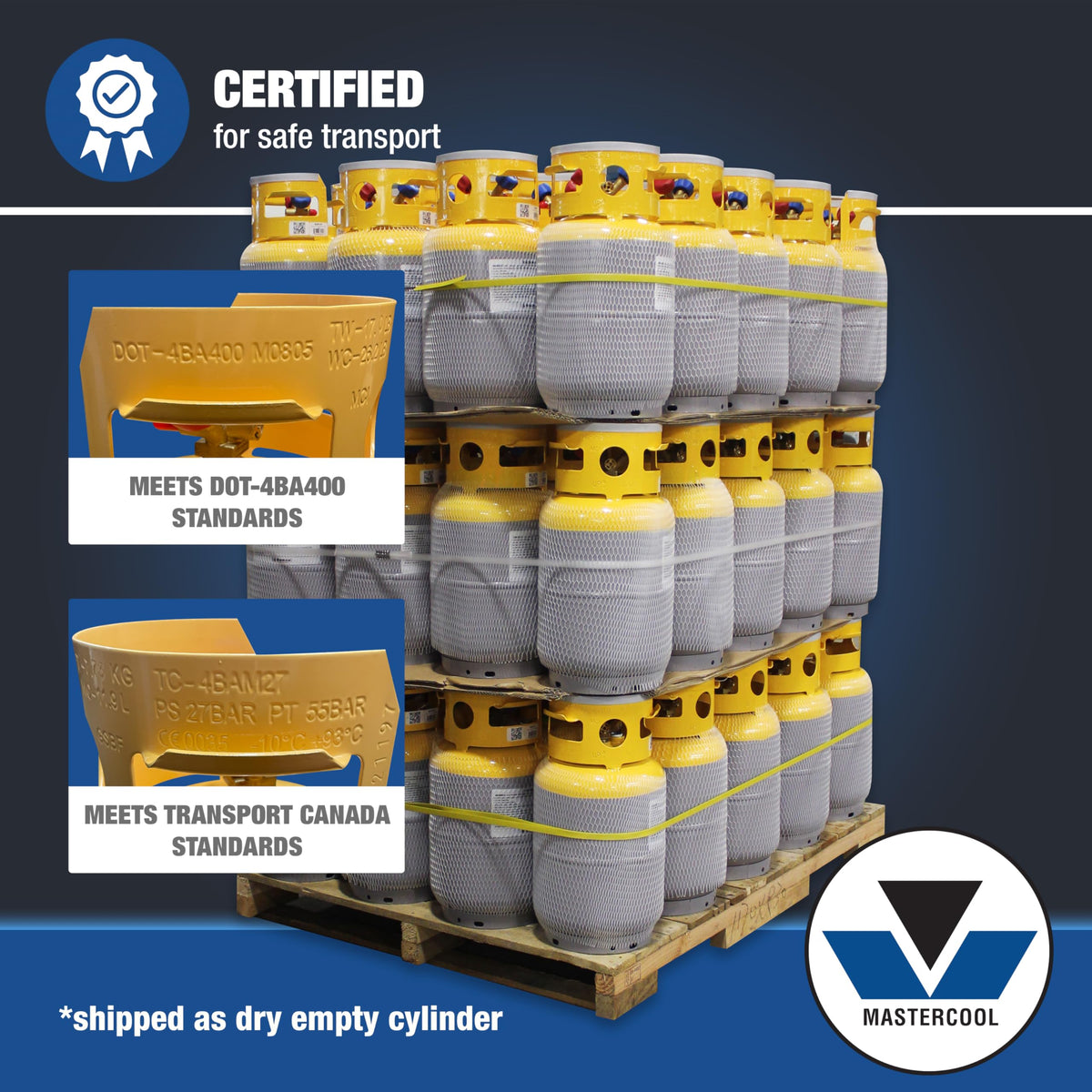 Mastercool 63010 next to toolbox showing compact 50 lb capacity and scale