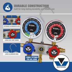 Mastercool full-length 72-inch nylon barrier hoses for extended reach and low permeability