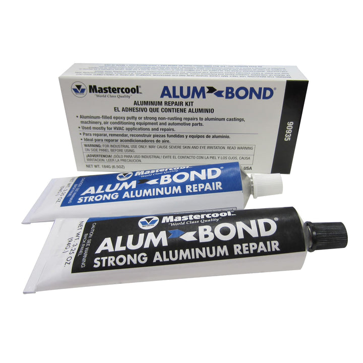 Mastercool Alum Bond front packaging showing product and label benefits