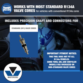 Mastercool hardened steel shafts detail showing durable construction for repeated use