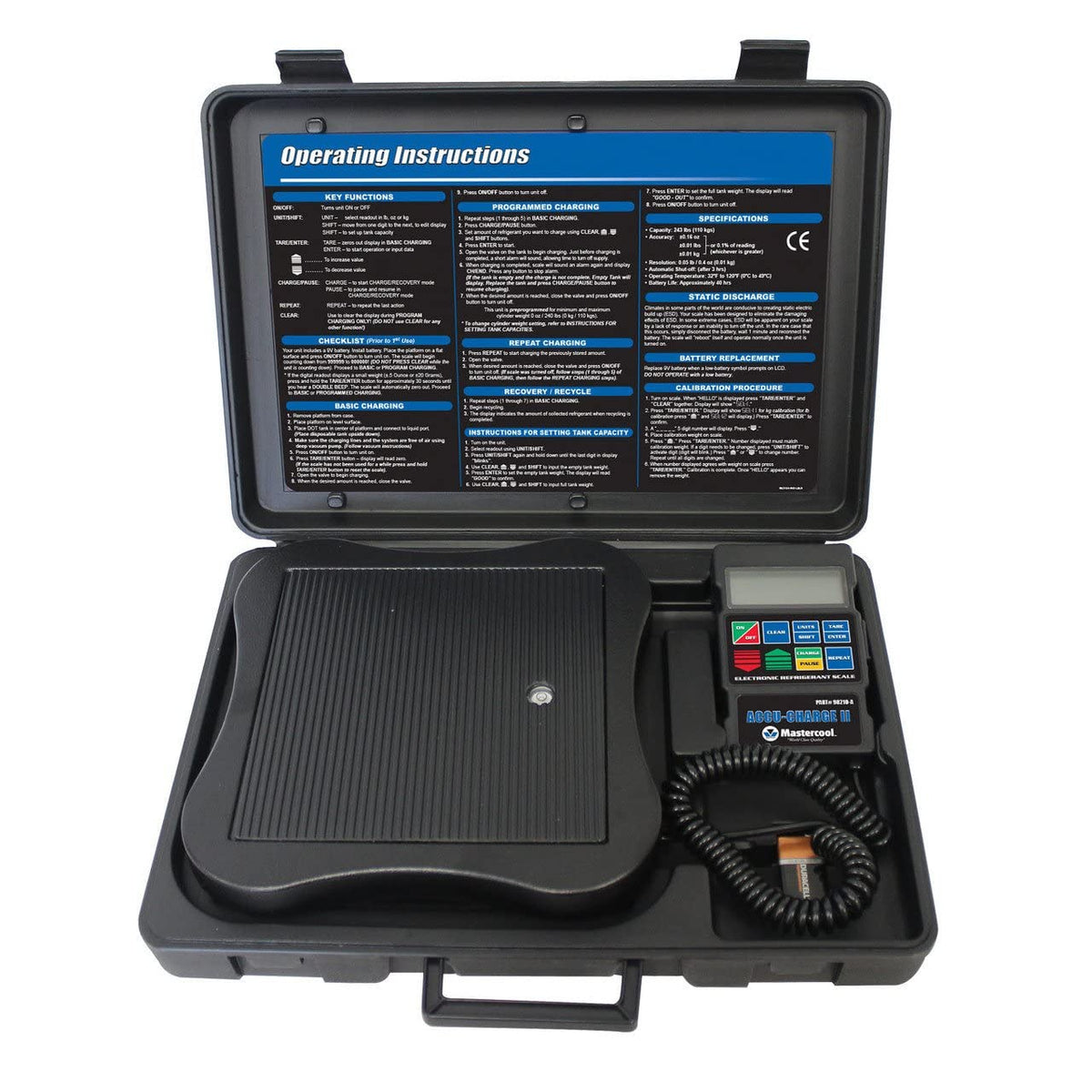 Mastercool scale in-field with technician, speeding accurate refrigerant charging on site