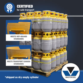 Mastercool connected in recovery setup showing efficient refrigerant transfer