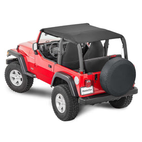MasterTop Bimini front view showing clean fit and sun protection