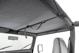 MasterTop Bimini in use on trail protecting passengers from sun