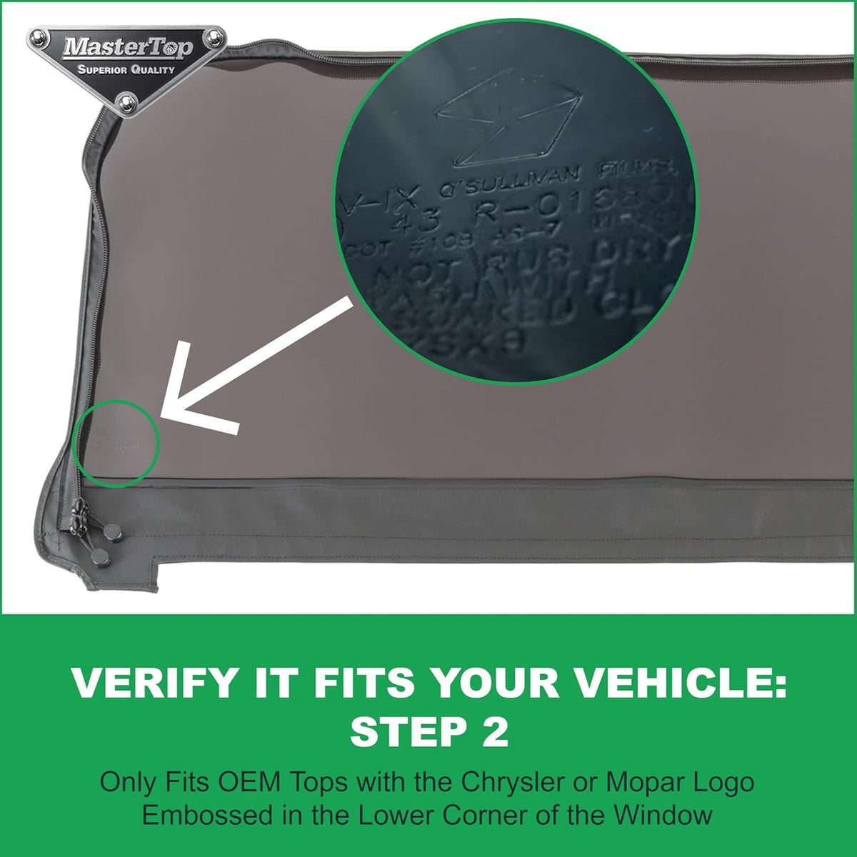 MasterTop rear window installed on Jeep Wrangler JK restoring visibility