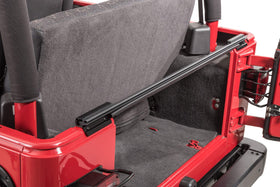 MasterTop tailgate bar front view showing full length and mounting for weather protection