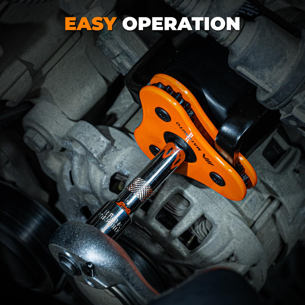 MateAuto lifestyle garage setup with wrench on workbench showing professional readiness