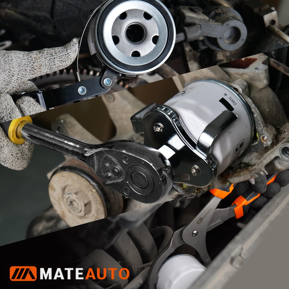 MateAuto oil filter size comparison demonstrating range coverage and fit