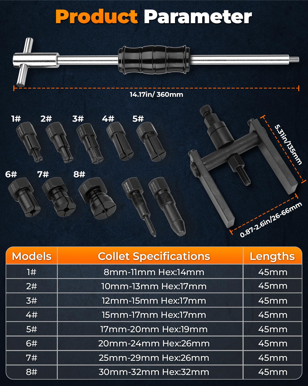 MateAuto slide hammer detail showing grip and impact control