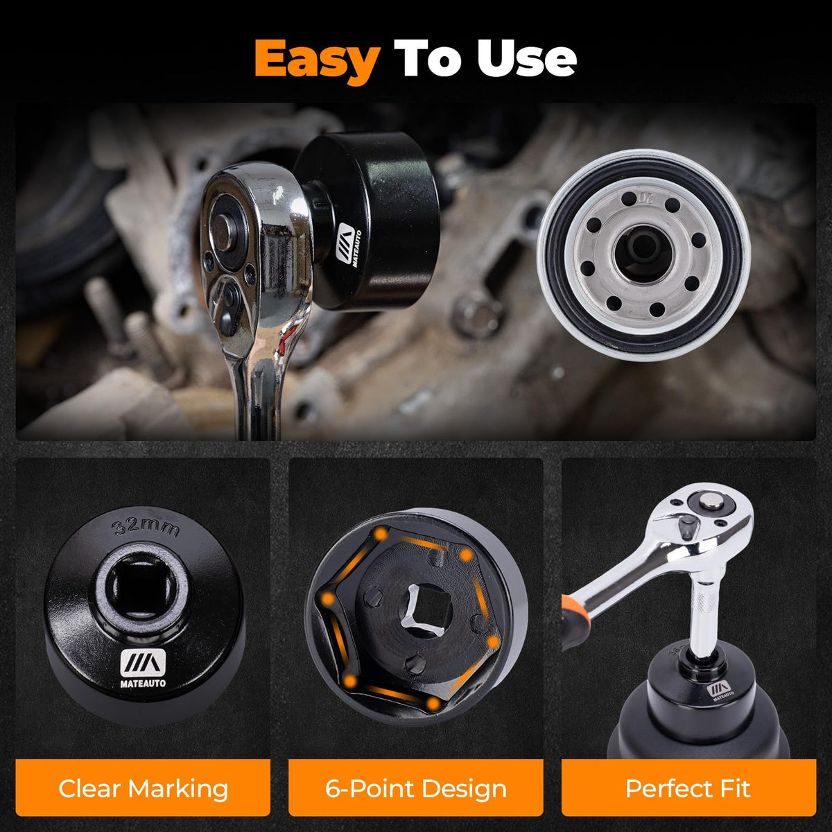 MateAuto thickened aluminum socket and electrophoretic coating for corrosion resistance