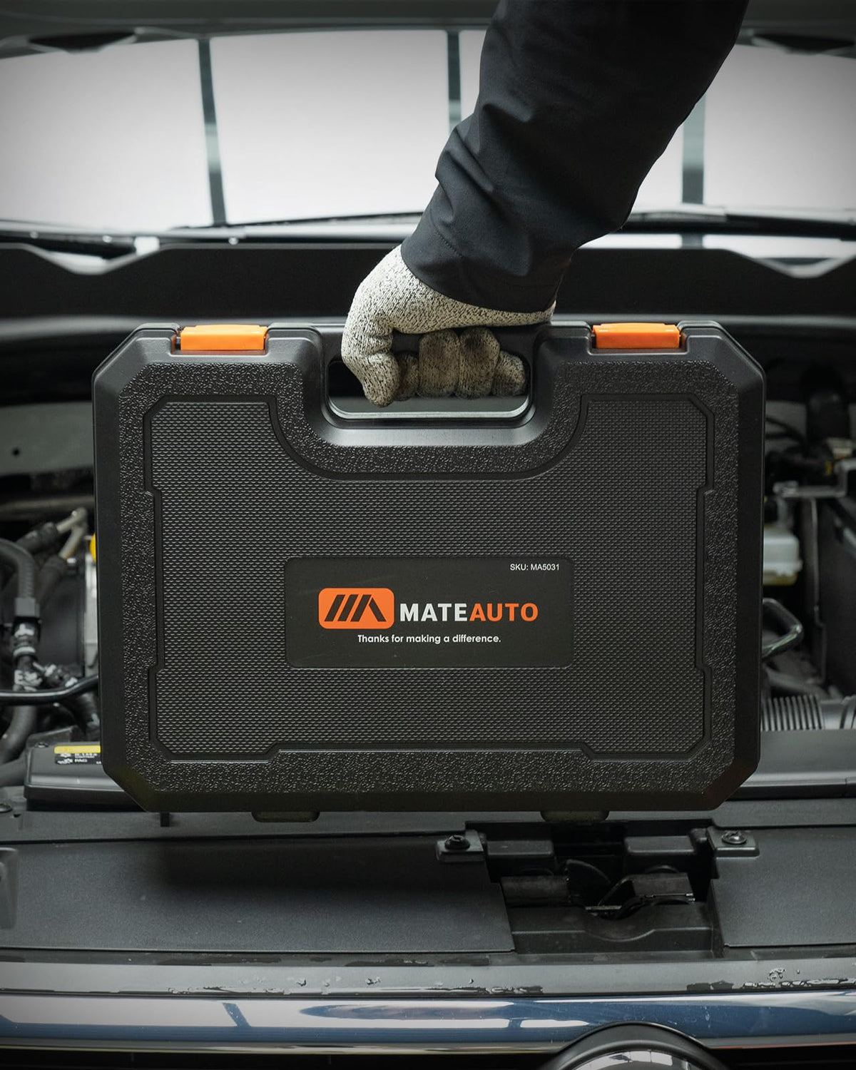 MateAuto storage case arrangement keeping tools organized and portable