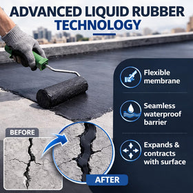 matvio being brushed onto an RV roof demonstrating quick repair and coverage benefit