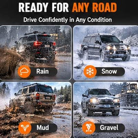 Mautopily lifestyle shot of truck on muddy road with splash protection