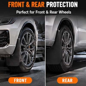 Mautopily mud flap bent to show flexibility and cold-weather resilience