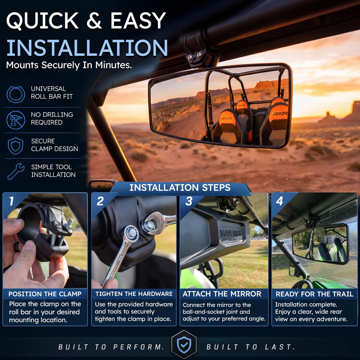 Maverick Advantage closeup of safety glass emphasizing clear, shatter-resistant lens