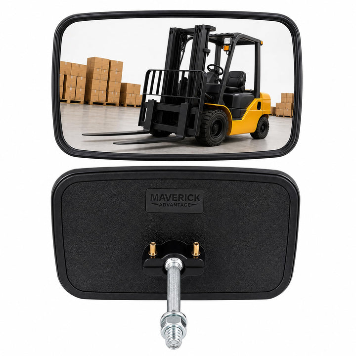 Maverick Advantage front view mirror showing broad field of vision and operational benefit