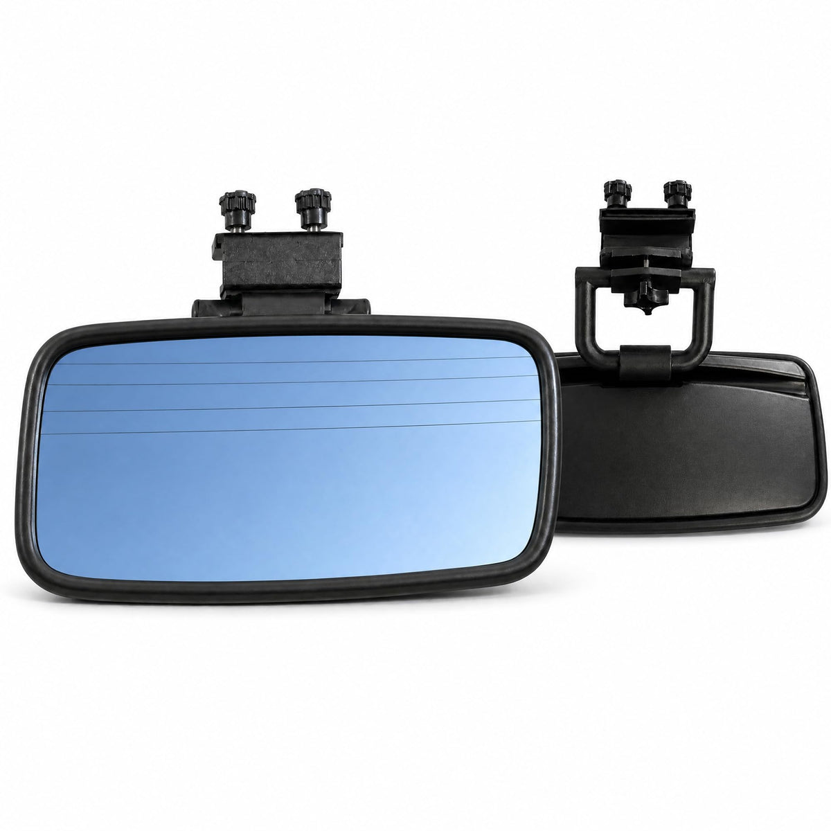 Maverick Advantage front view of 7x14 mirror showing wide reflection and improved visibility