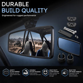 Maverick Advantage wide-angle reflection illustrating increased rear visibility