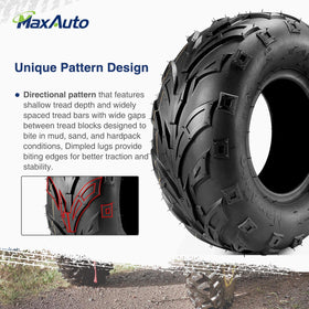 MaxAuto tire mounted on mini bike rim in use — demonstrates real-world compatibility
