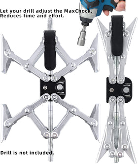 Maxchock close-up of X scissor mechanism showing durable steel