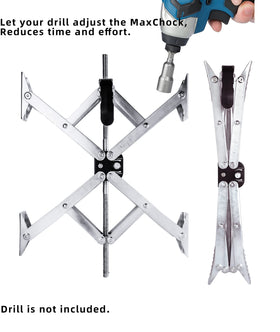 Maxchock installed between tandem tires showing improved stability