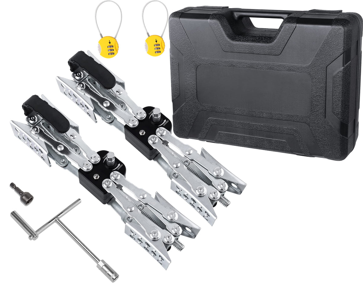 Maxchock organizer case open with locks and drill bit for fast install