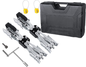 Maxchock organizer case open with locks and drill bit for fast install