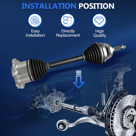 Maxfavor axle spline detail close-up showing precise fitment for secure engagement