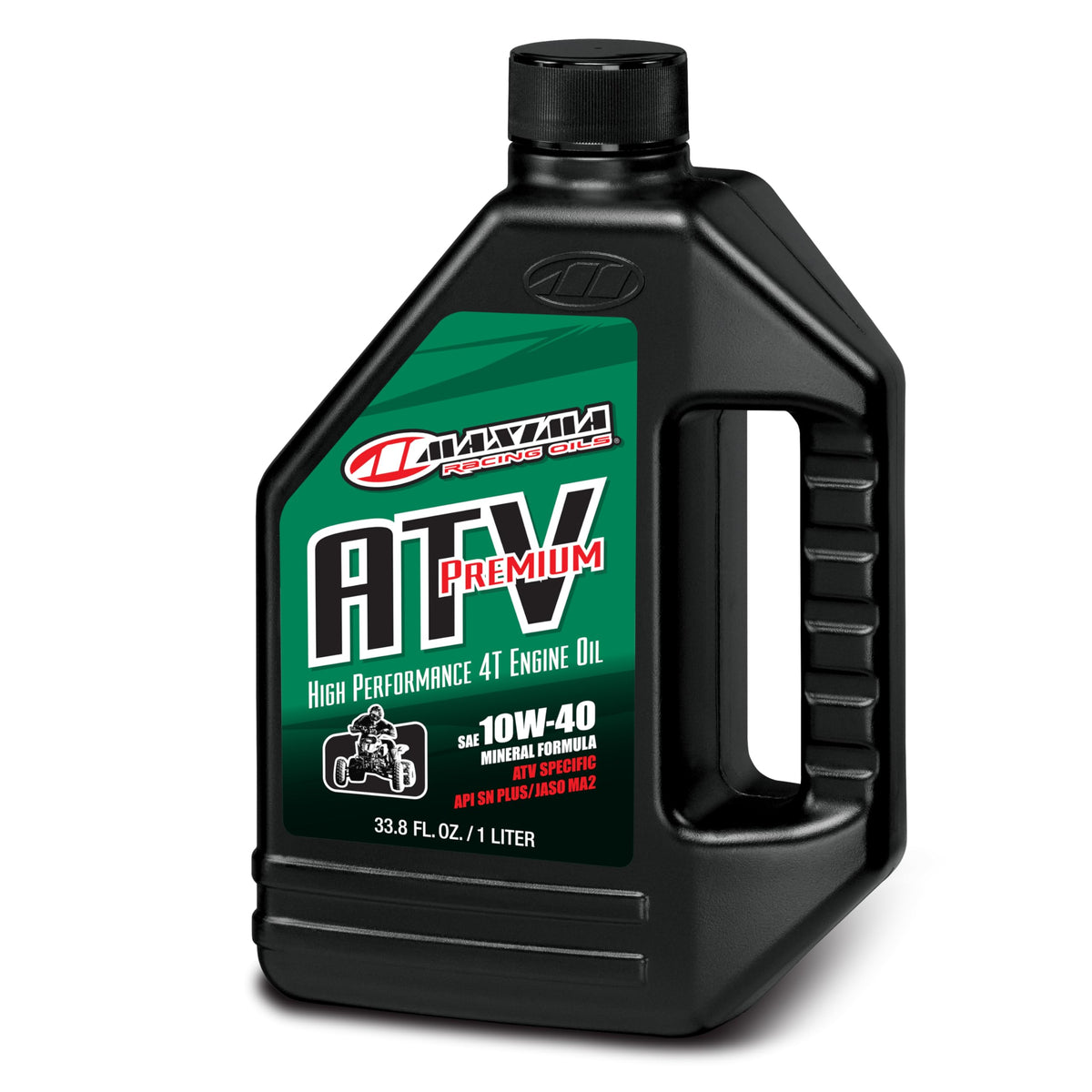 Maxima ATV Premium 4T bottle front view highlights durable anti-wear protection