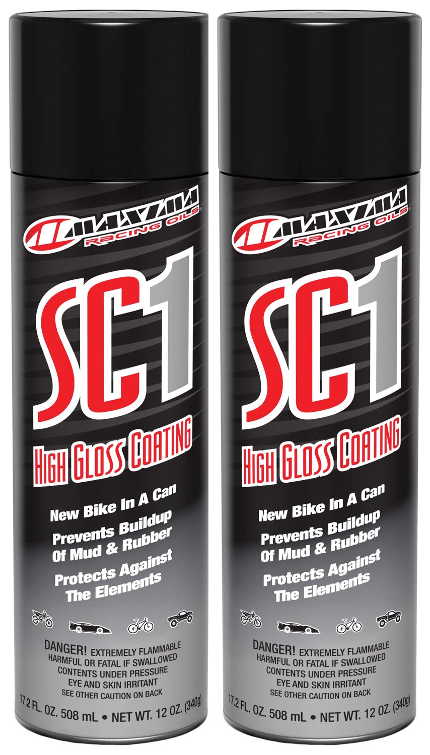 Maxima SC1 aerosol can front view showing label and glossy finish restoration