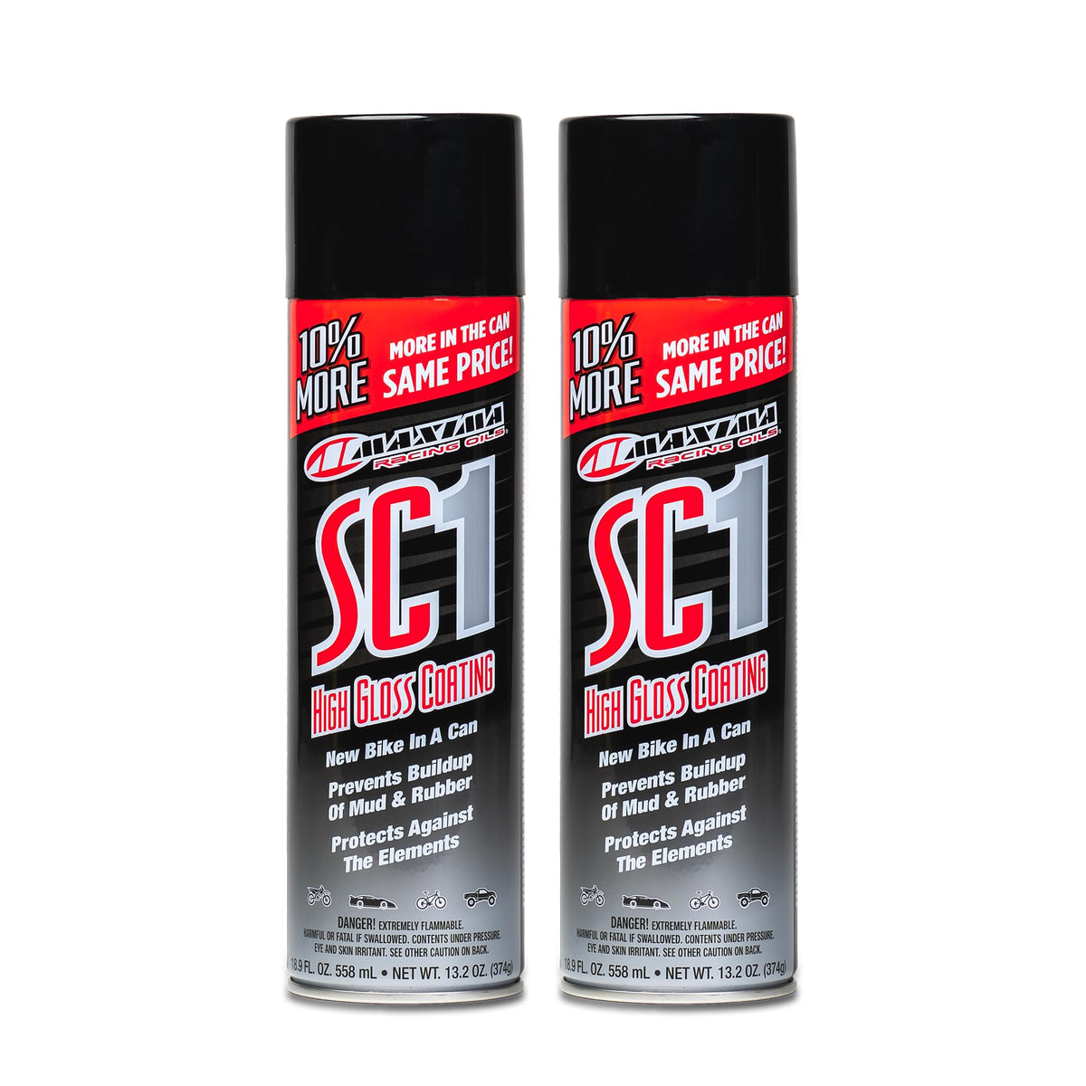 Maxima SC1 front can showing label and product size for confident purchase