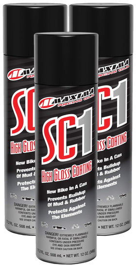 Maxima SC1 front packaging showing three aerosol cans and product branding for quick identification and convenience