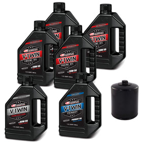 Maxima V-Twin kit front packaging showing contents and fit for Twin Cam, ensures correct service