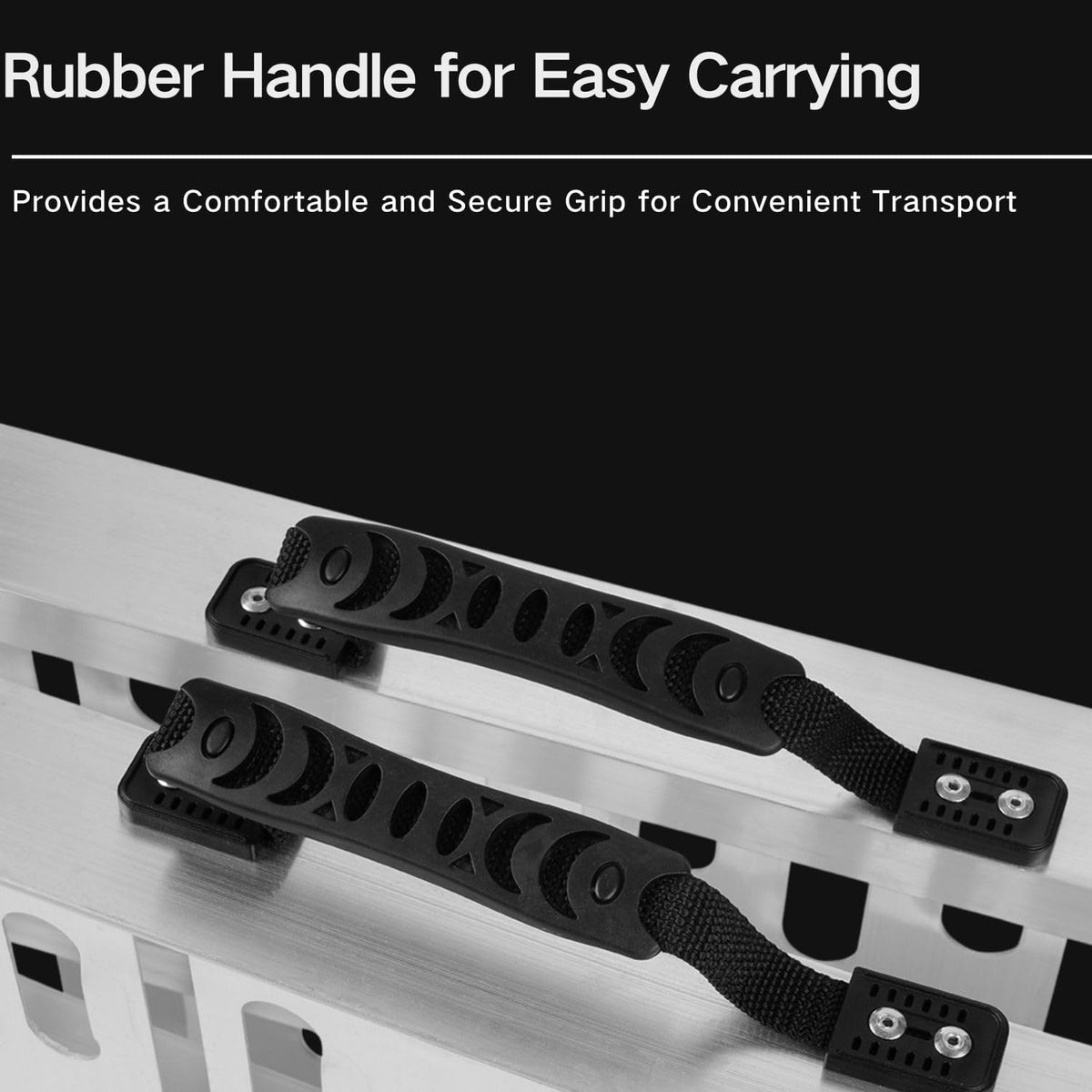 MAXIVAMN rubber-tipped ramp end preventing slippage and protecting truck edges