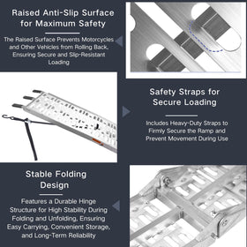 MAXIVAMN ramp strap and rubber edge securing ramp to vehicle for slip prevention