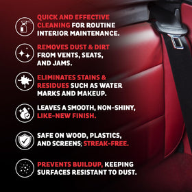 MAXL cleaned dashboard and trim showing refreshed look and dust resistance