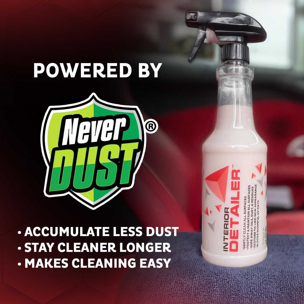 MAXL being sprayed on a door panel showing easy application and quick cleanup