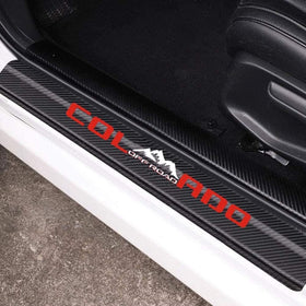 MAXMILO front door sill protector shown on truck with durable protection