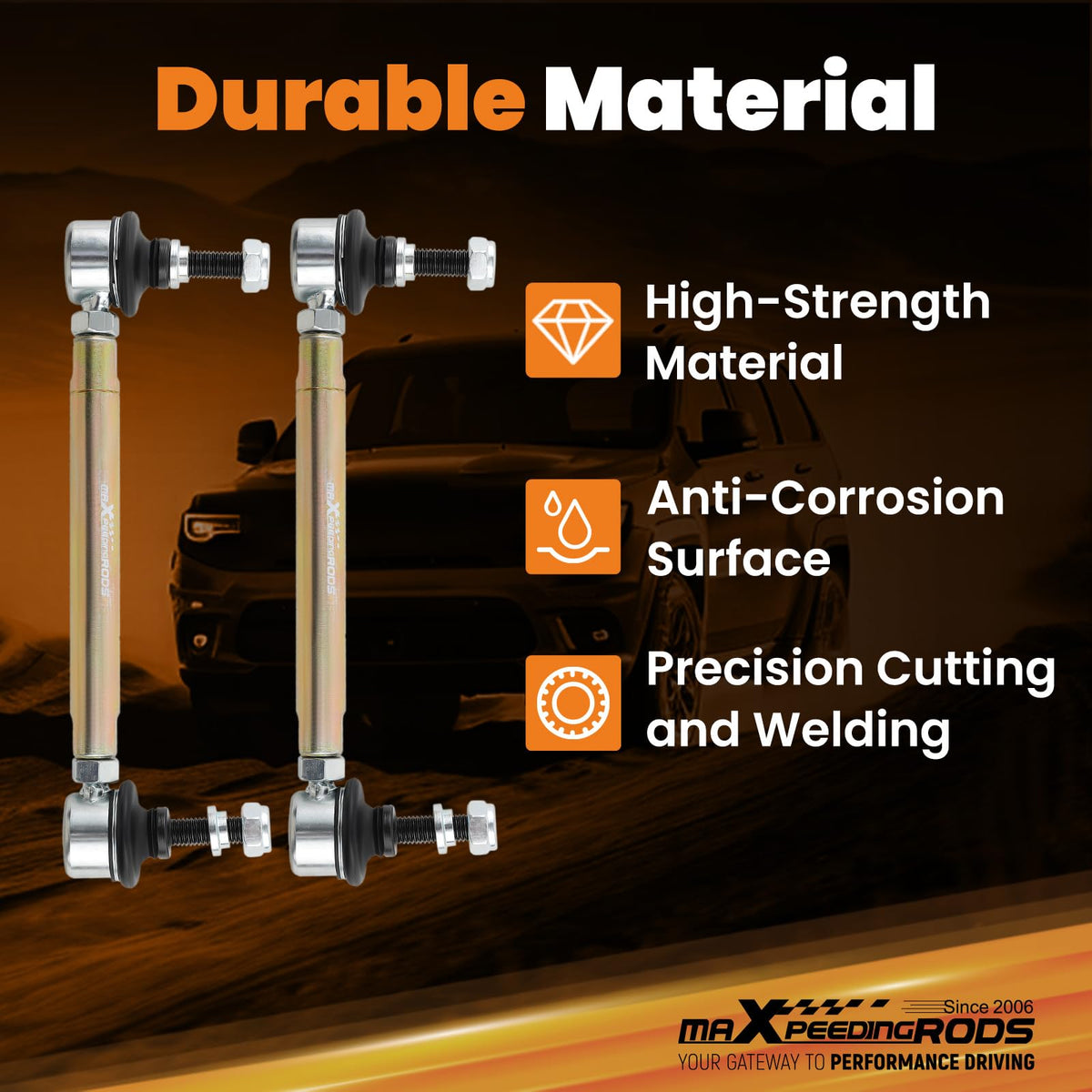 maXpeedingrods adjustable adapter lengths close-up highlighting fitment versatility