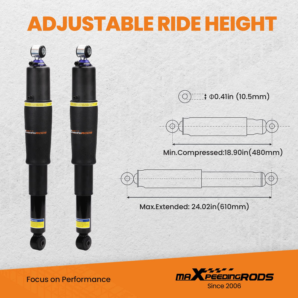 maXpeedingrods airbag close-up showing durable rubber for leak resistance benefit