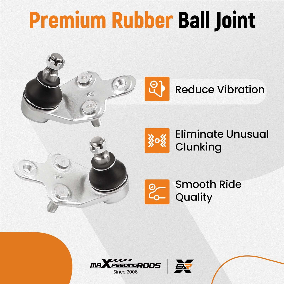 maXpeedingrods ball joint detail highlighting stud strength and secure steering connection