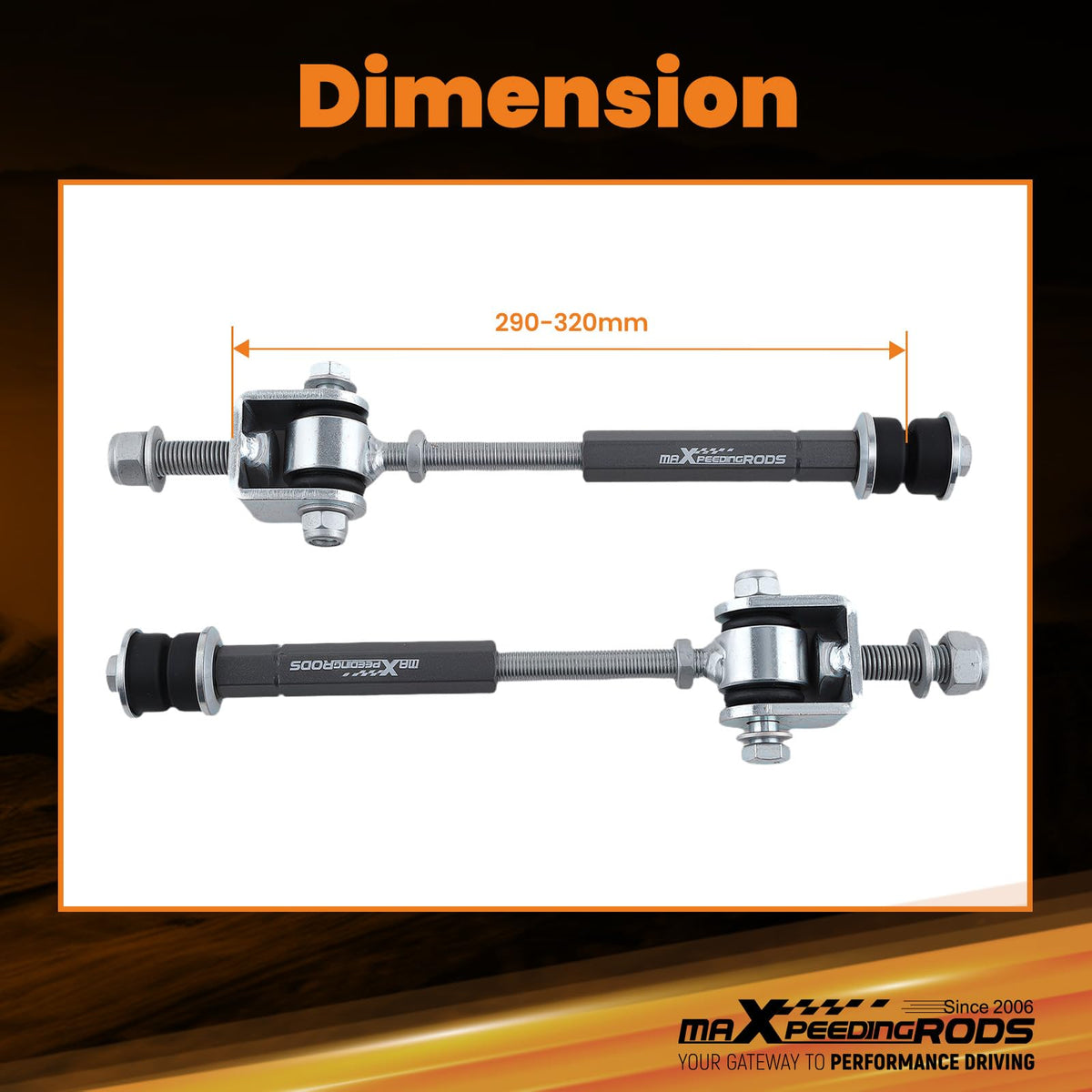 maXpeedingrods bushing and joint detail for noise reduction
