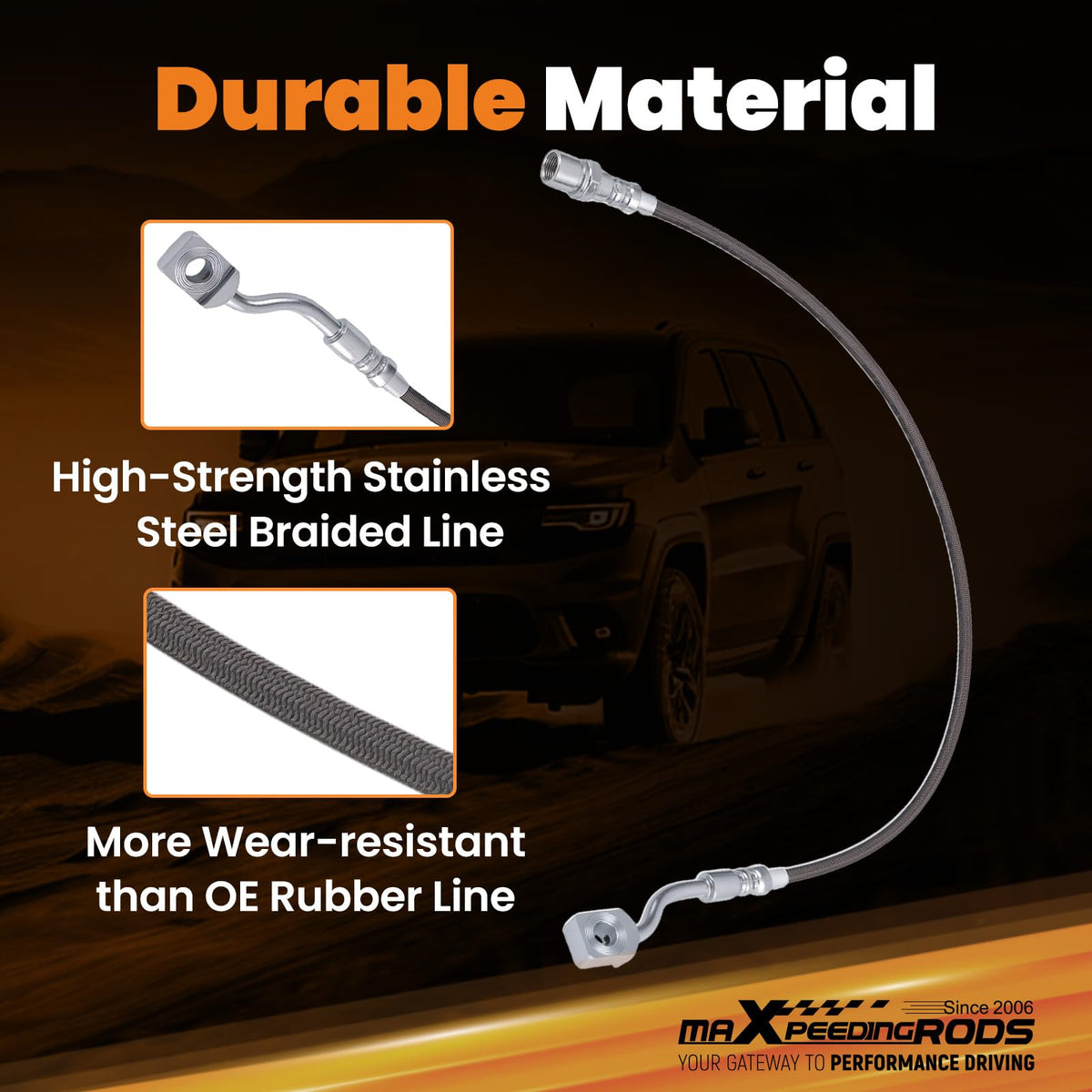 maXpeedingrods end fitting detail with precise threads for leak-free connection
