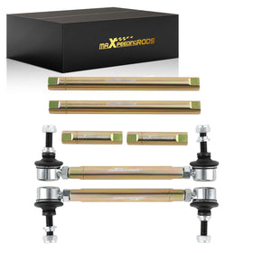 maXpeedingrods front sway bar end links packaging showing complete kit and benefits