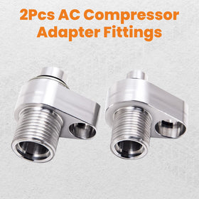 maXpeedingrods adapters installed on a 10S-series compressor demonstrating fitment