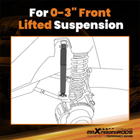 maXpeedingrods front shock installed on Silverado showing proper lift alignment