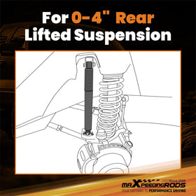 maXpeedingrods shock installed on Silverado rear axle improving ride stability