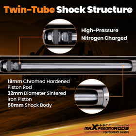 maXpeedingrods installed on truck rear assembly improving ride control after lowering