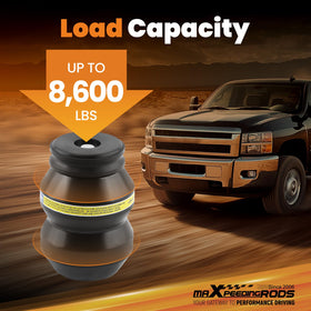 maXpeedingrods installed under axle demonstrating improved load support